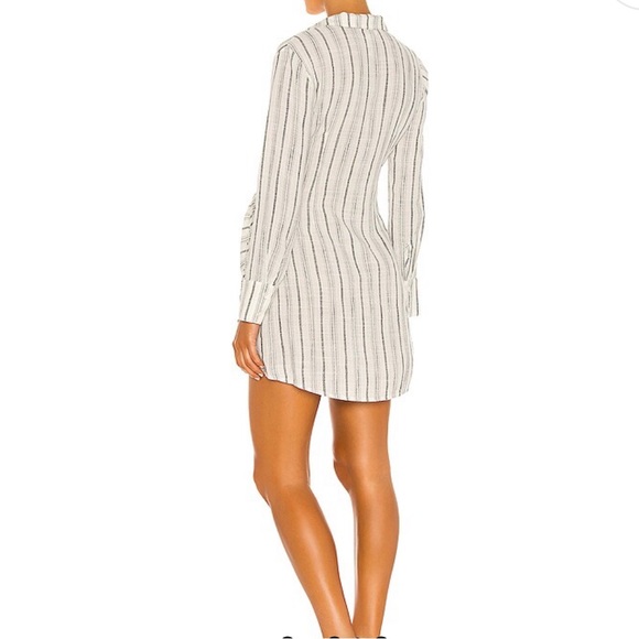 l*space White Black Striped Daydream Tunic Dress Wrap InTheColor Summer XS/TP - Picture 3 of 16
